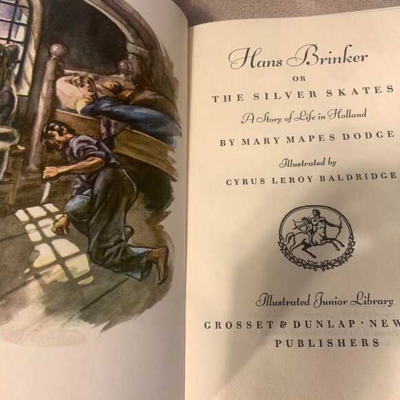 1945 HANS BRINKER, THE SILVER SKATES Mary Mapes Dodge Cardboard Slip Case Cover - Picture 5 of 11